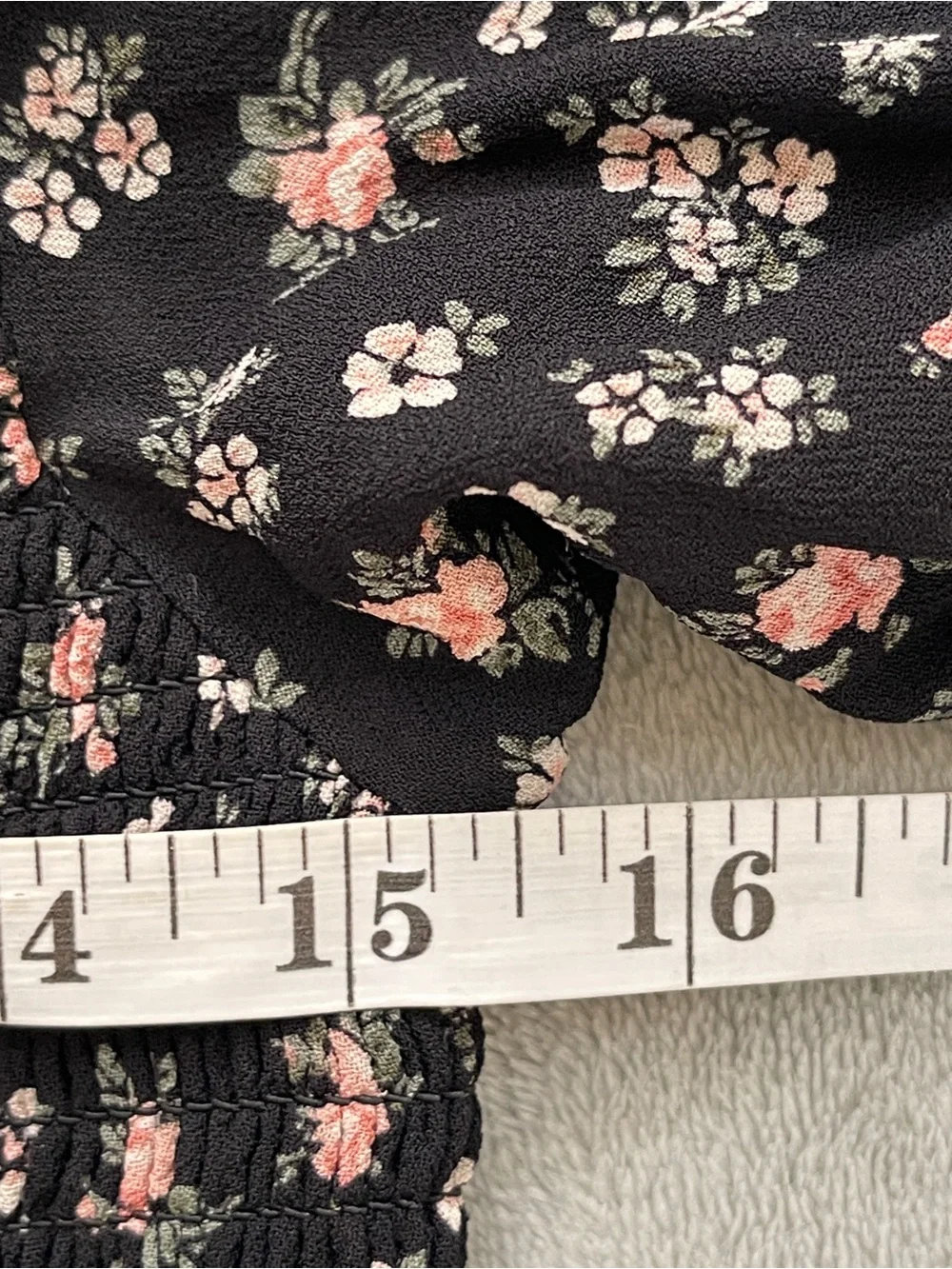 Reformation Pinto Smocked Square Neck Floral Peasant Top cottage festival 1X